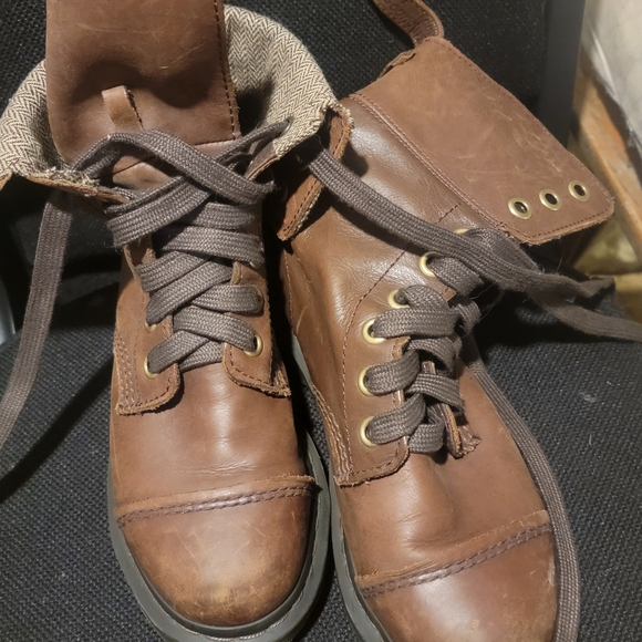 Dr. Martens Brown Leather Ankle Boots - Picture 1 of 5